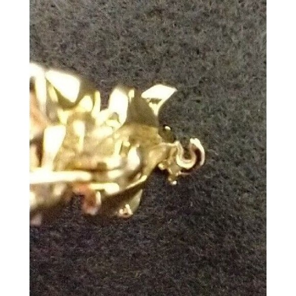 Owl Bird Aurora Borealis Rhinestone Vintage Gold Tone Pin Brooch - Picture 7 of 7